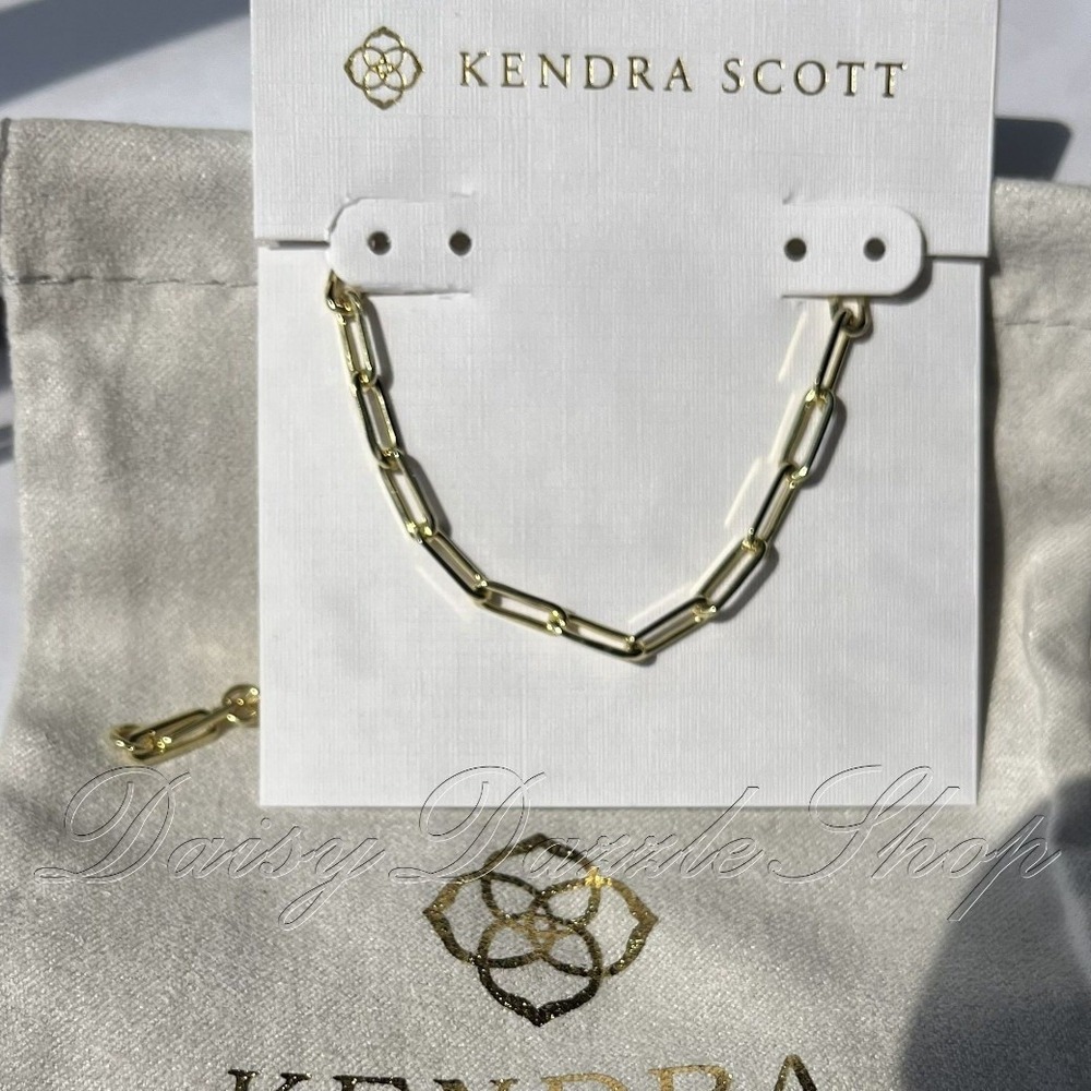 ✨New Kendra Scott Courtney Paperclip Bracelet Gold Plated ✨